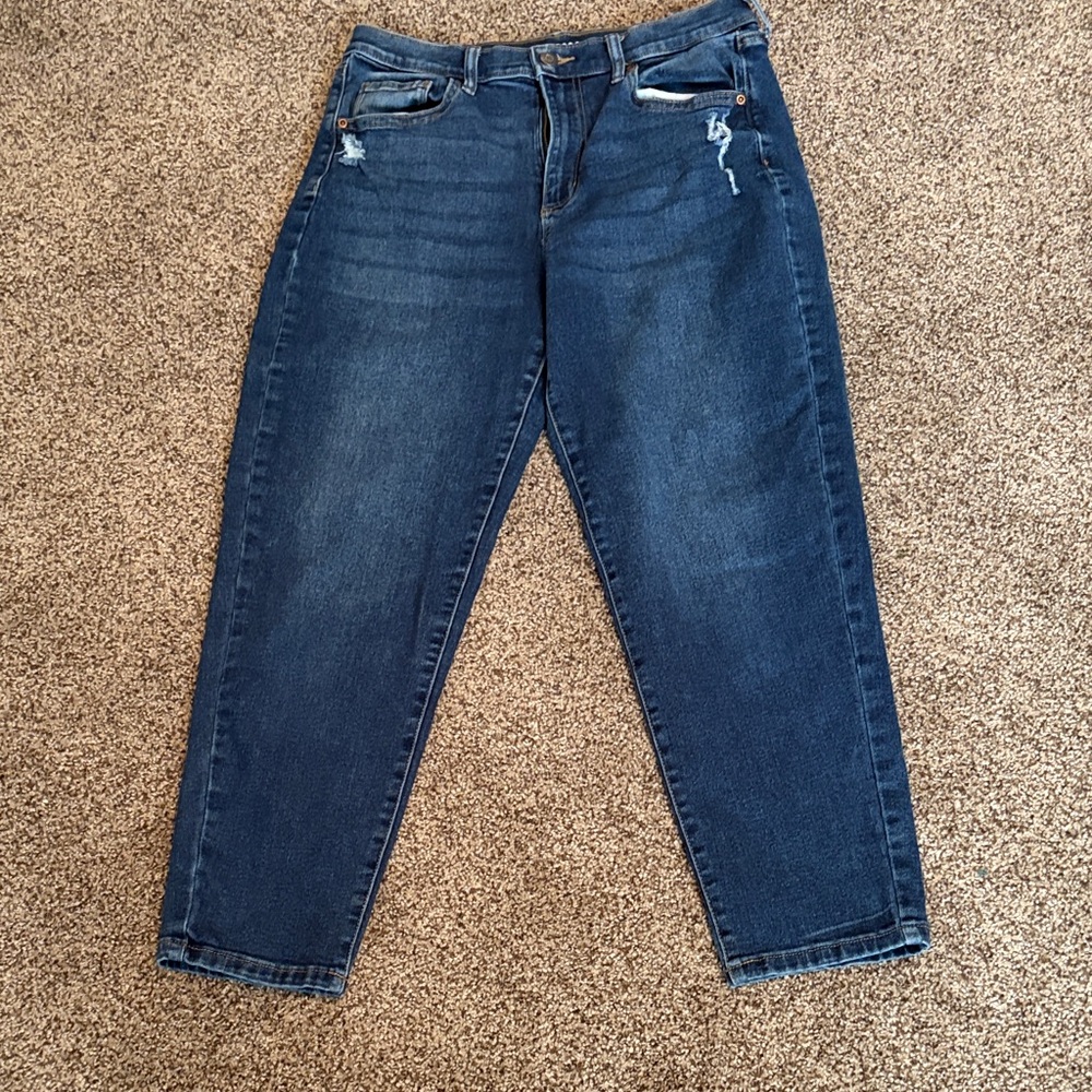 Stylish Dark Blue Ankle Jeans